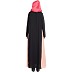A-line abaya with Contrast side panels